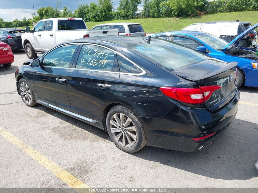 Vin: 5npe34af9gh265715, lot: 3080676, hyundai sonata sport tech 20163