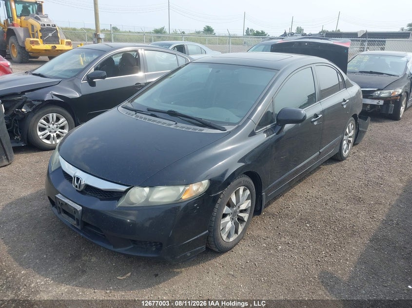 2009 Honda Civic, Rear, IAAI, VIN 2HGFA16049H109401 — photo 2