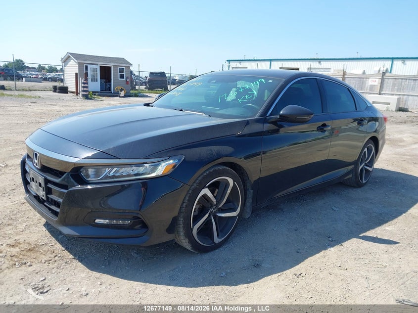 2019 Honda Accord Sport, Правый бок, IAAI, VIN 1HGCV1E33KA804038 — фото 2