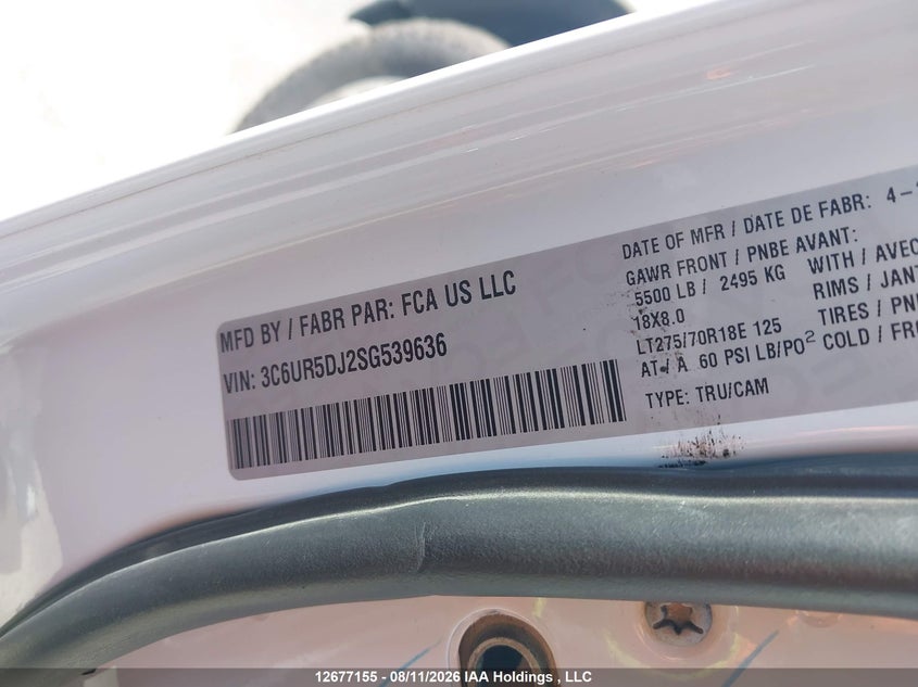 2025 RAM 2500 PICKUP 6.4L V-8 VVT, REGULAR , 405HP