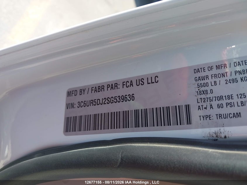2025 RAM 2500 PICKUP 6.4L V-8 VVT, REGULAR , 405HP