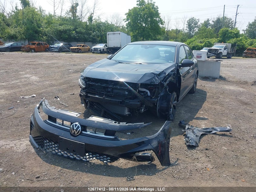 2026 Volkswagen Jetta Comfortline, Front, IAAI, VIN 3VWSW7BU1TM049982 — photo 2