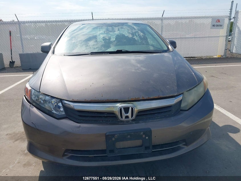 2012 HONDA CIVIC SEDAN 1.8L I-4 VVT, 140HP