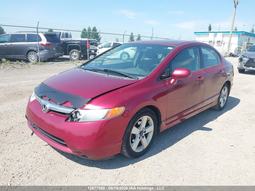 2006 Honda Civic, Front, IAAI, VIN 2HGFA16876H022545 — photo 2