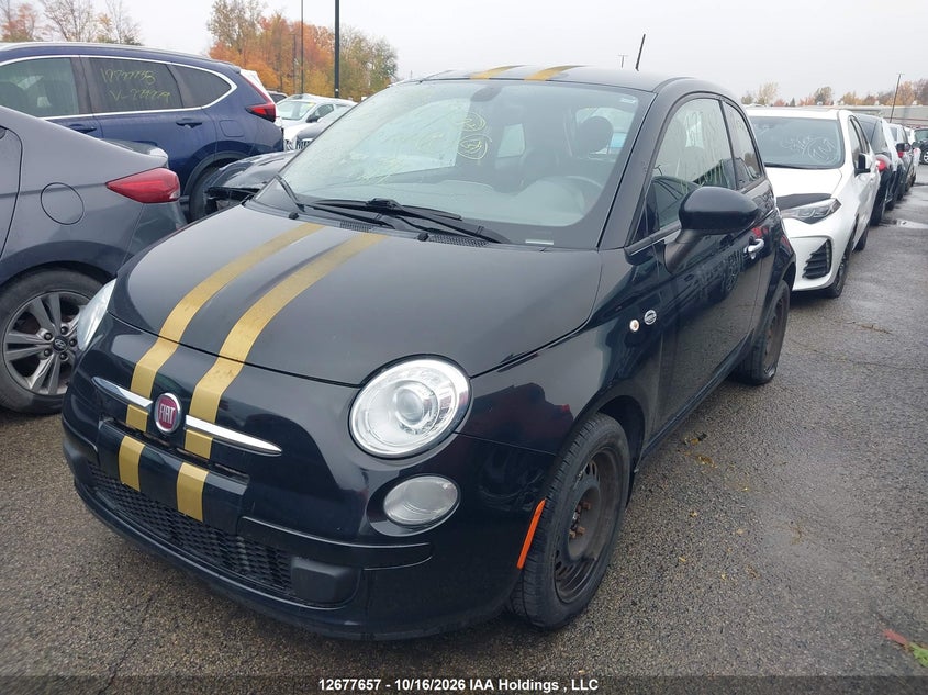 2016 Fiat 500 Pop, Right Front, IAAI, VIN 3C3CFFAR1GT205341 — photo 2