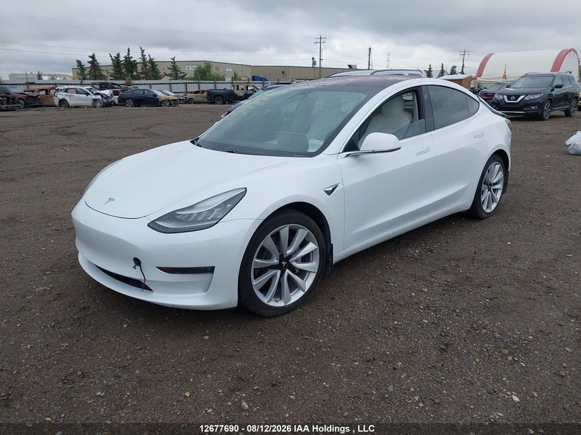 2018 Tesla Model 3, Удар ззаду, IAAI, VIN 5YJ3E1EB2JF108069 — фото 2