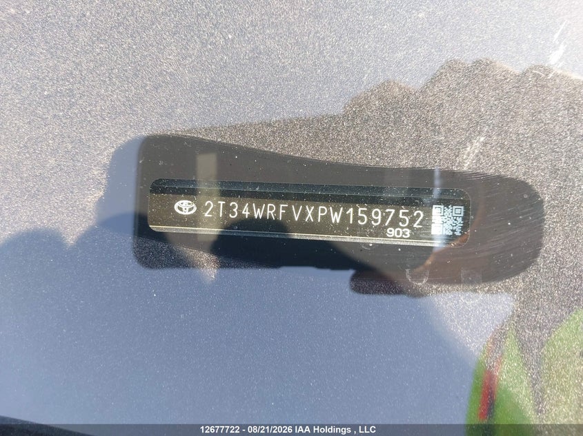 2023 TOYOTA RAV 4 SPORT UTILITY VEHICLE 2.5L I4 FI DOHC 16V NF4