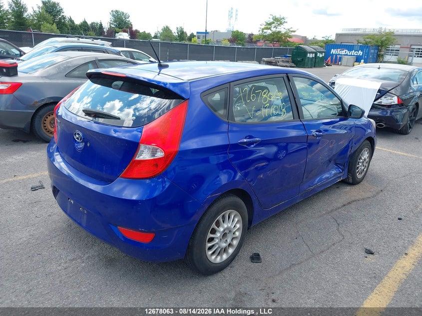 Vin: kmhct5ae6eu171018, lot: 3081936, hyundai accent 20144