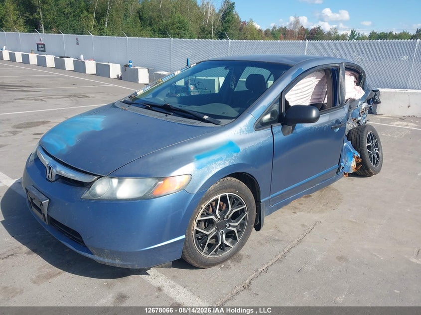 2008 Honda Civic, Левый зад, IAAI, VIN 2HGFA15288H024370 — фото 2
