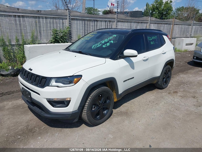 Vin: 3c4njdbb8kt666988, lot: 3081982, jeep compass north 20192