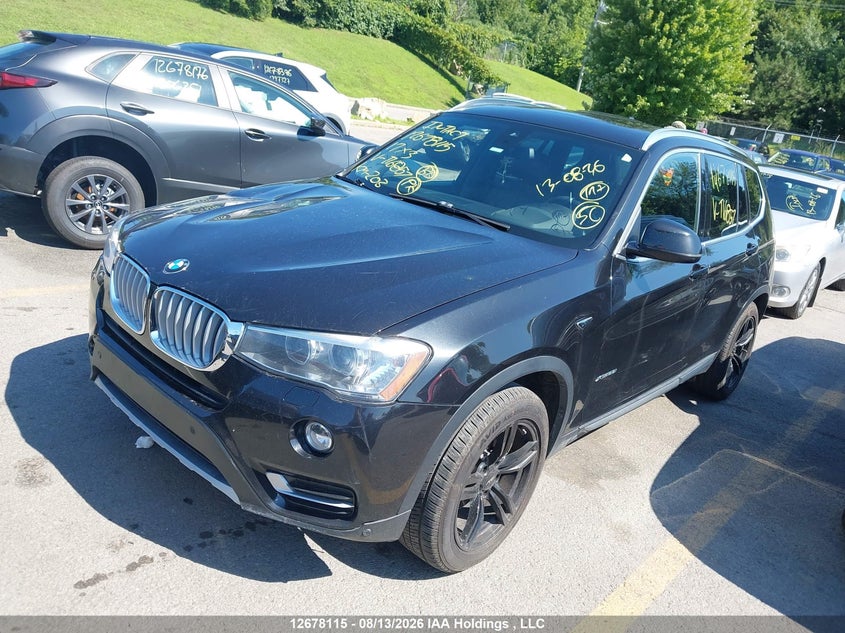 2017 BMW X3, Front, IAAI, VIN 5UXWX9C33H0T16857 — photo 2