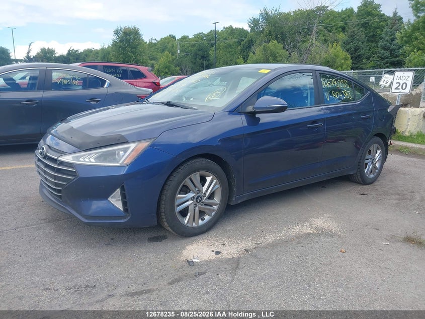 Vin: kmhd84lf5ku804383, lot: 3082114, hyundai elantra 20192