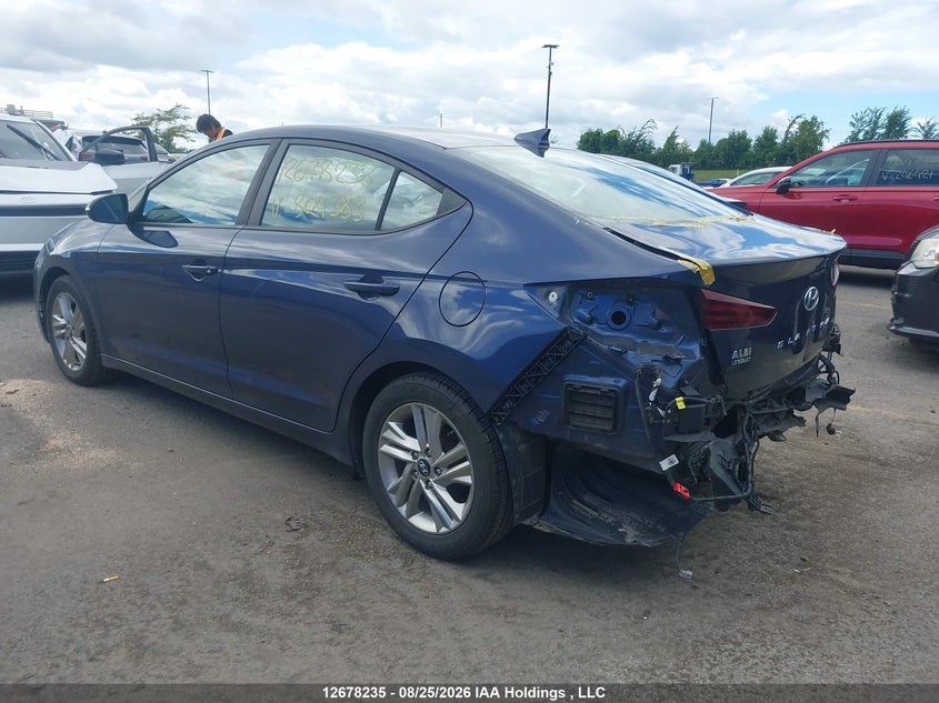 Vin: kmhd84lf5ku804383, lot: 3082114, hyundai elantra 20193