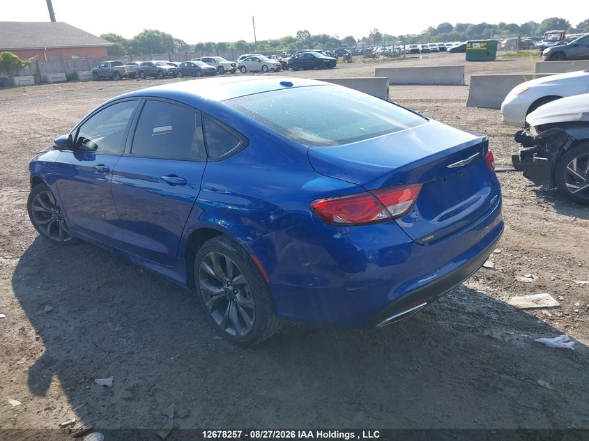 Vin: 1c3cccbg8fn707265, lot: 3082136, chrysler 200 s 20153