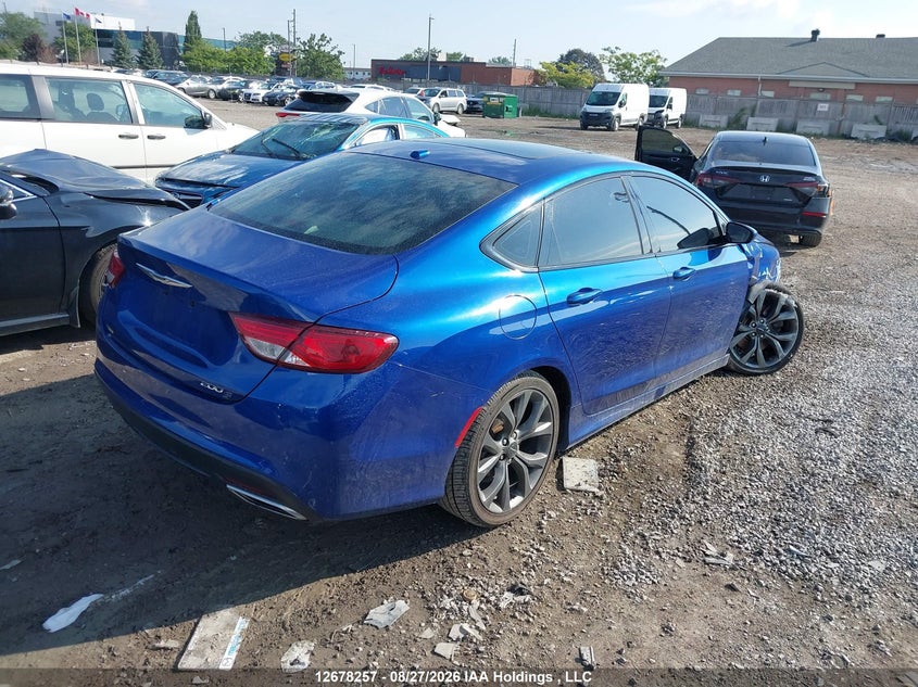 Vin: 1c3cccbg8fn707265, lot: 3082136, chrysler 200 s 20154