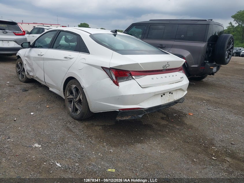 Vin: kmhln4ajxpu071329, lot: 3082221, hyundai elantra hybrid luxury w/two-tone interior 20233