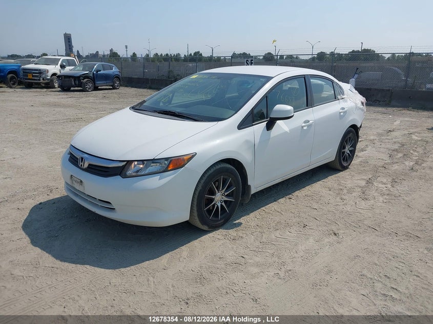 2012 Honda Civic, Rear, IAAI, VIN 2HGFB2F46CH112006 — photo 2