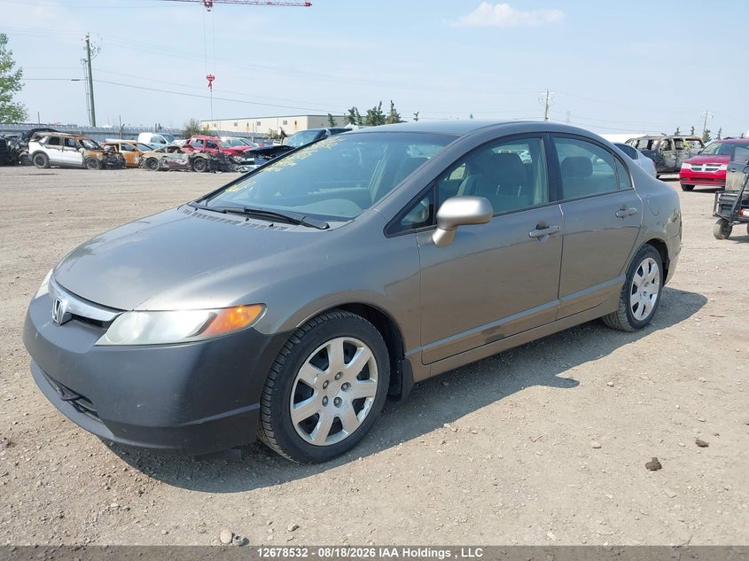 2007 Honda Civic, Удар ззаду, IAAI, VIN 1HGFA15567L116508 — фото 2