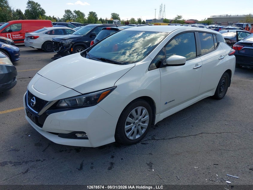 2018 Nissan Leaf Sv, Right Rear, IAAI, VIN 1N4AZ1CP5JC310949 — photo 2