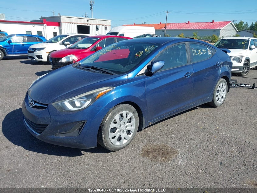 2016 Hyundai Elantra, Rear, IAAI, VIN 5NPDH4AE5GH703473 — photo 2