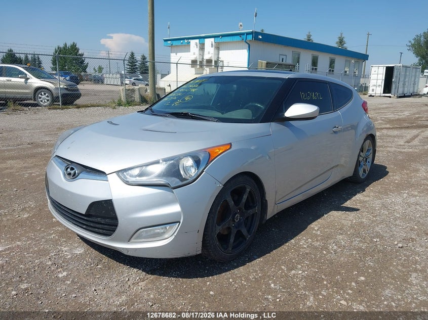 2012 Hyundai Veloster, Rear, IAAI, VIN KMHTC6ADXCU065861 — photo 2