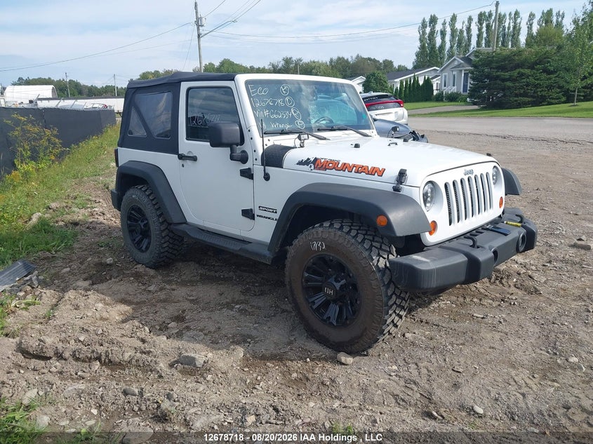 2013 Jeep Wrangler Sport, Undercarriage, IAAI, VIN 1C4AJWAGXDL662334