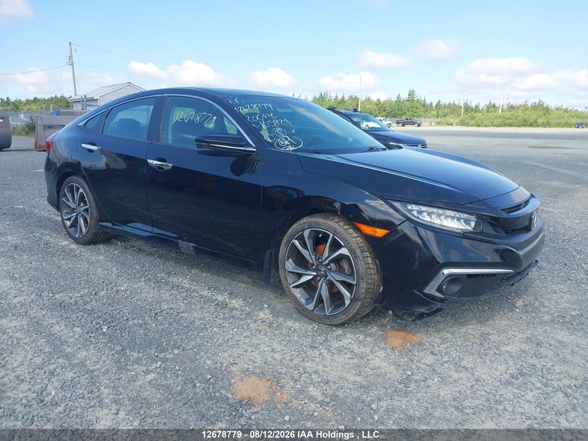 2020 Honda Civic Touring, Удар спереди, IAAI, VIN 2HGFC1F91LH105421