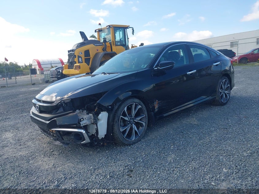 2020 Honda Civic Touring, Front, IAAI, VIN 2HGFC1F91LH105421 — photo 2
