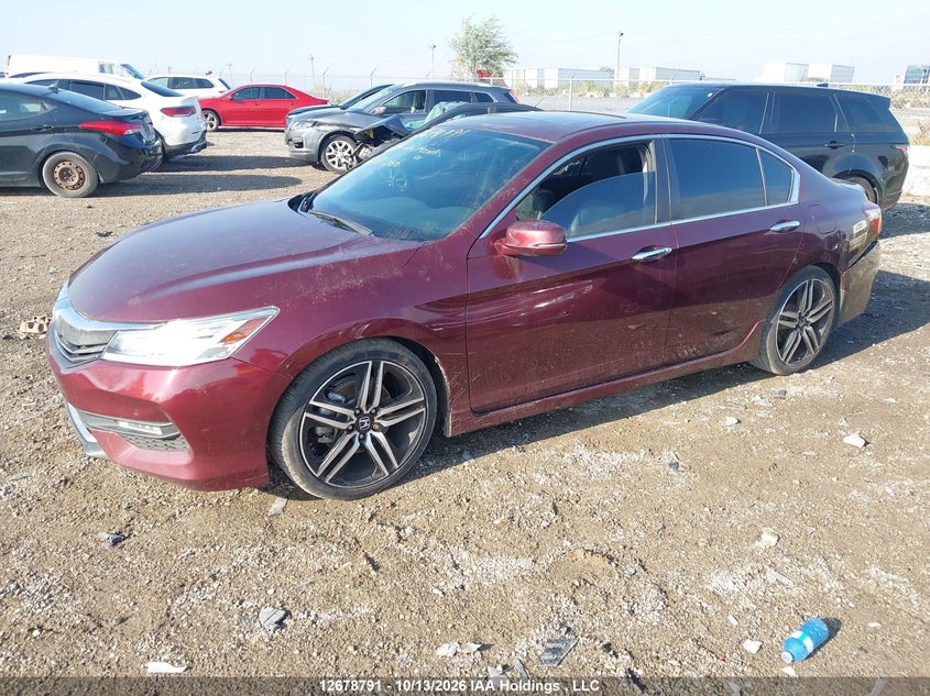 Vin: 1hgcr2f05ga801566, lot: 3082702, honda accord ex 20162