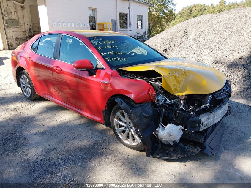 2018 Toyota Camry Hybrid Le, Front, IAAI, VIN 4T1B31HK7JU003320