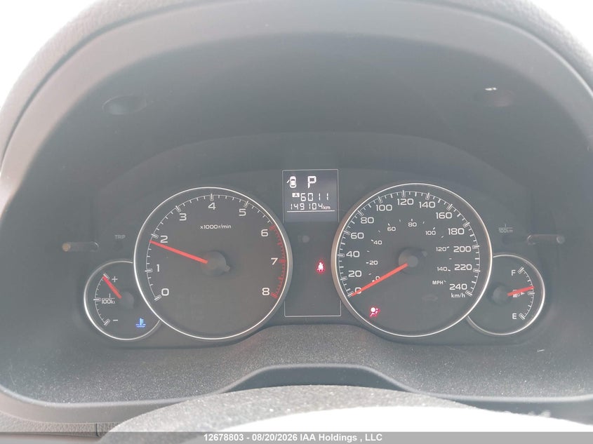 2014 SUBARU LEGACY SEDAN 2.5L H-4 DOHC, VVT, 173HP