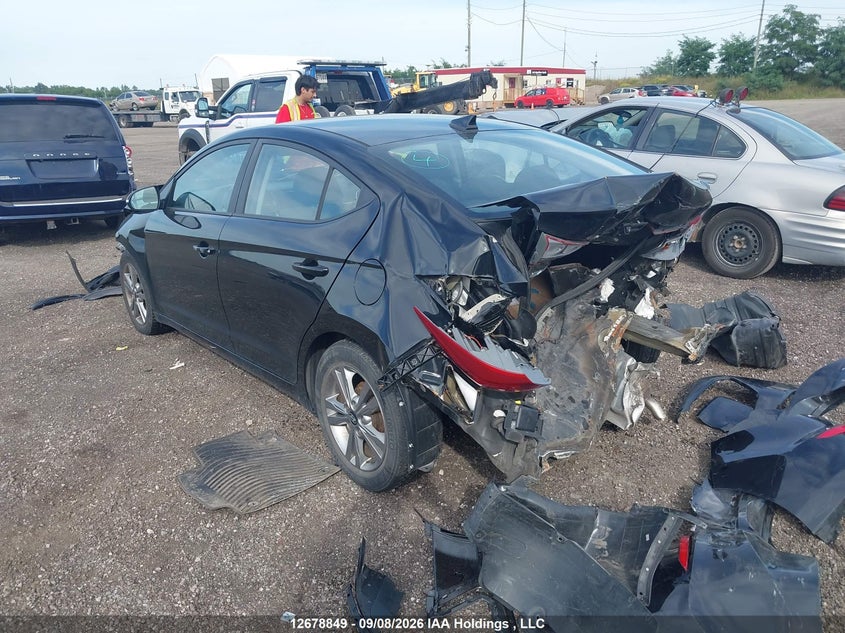 Vin: kmhd84lfxju592661, lot: 3082762, hyundai elantra gl 20183