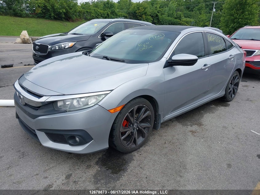 2018 Honda Civic, Rear, IAAI, VIN 2HGFC2F63JH025868 — photo 2