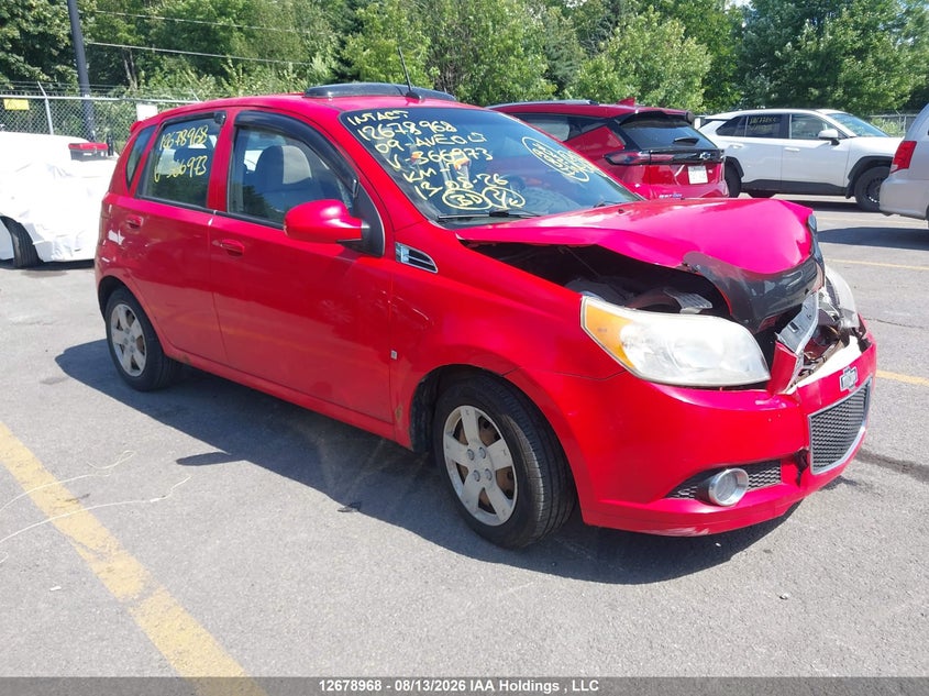 2009 Chevrolet Aveo Lt, Удар спереди, IAAI, VIN KL1TX65E49B366973