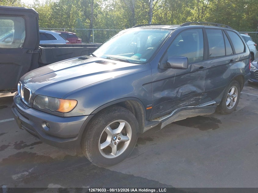 2002 BMW X5, Left Side, IAAI, VIN 5UXFA53592LV72616 — photo 2