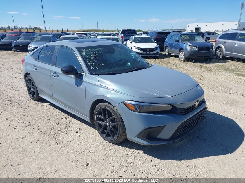 2022 Honda Civic Sport, Left Side, IAAI, VIN 2HGFE2F59NH111614