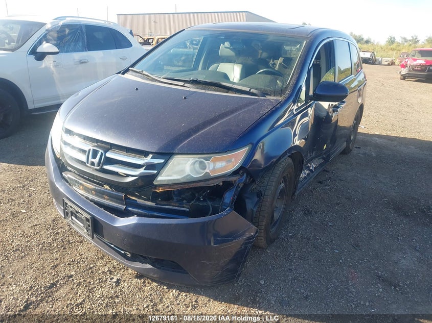 2014 Honda Odyssey, Удар спереду, IAAI, VIN 5FNRL5H68EB511078 — фото 2