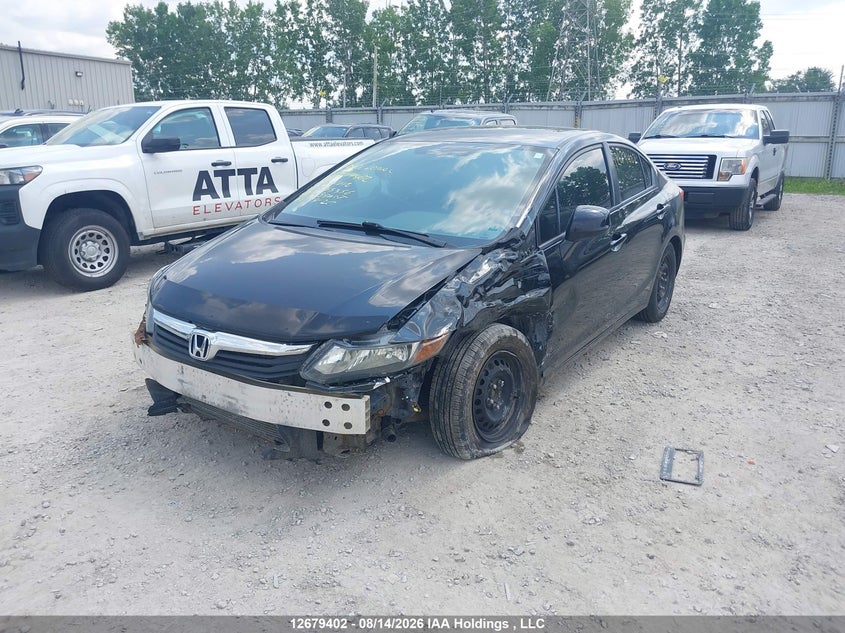 2012 Honda Civic, Front, IAAI, VIN 2HGFB2F4XCH033356 — photo 2