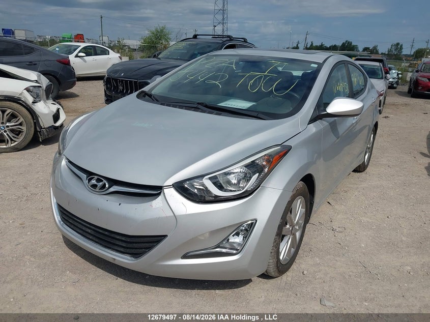 2015 Hyundai Elantra Sport Appearance, Water, IAAI, VIN KMHDH4AE6FU449272 — photo 2