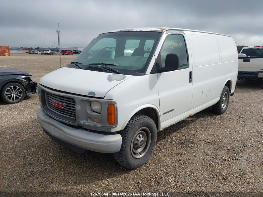 2001 GMC Savana, Rear, IAAI, VIN 1GTHG35R911240358 — photo 2