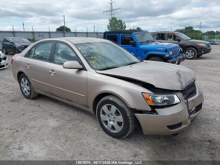 2006 Hyundai Sonata Gl, Удар спереди, IAAI, VIN KMHET46CX6A083084