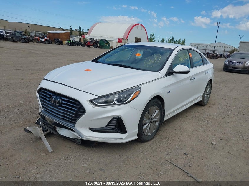 2018 Hyundai Sonata Hybrid Gl, Удар спереди, IAAI, VIN KMHE24L39JA086929 — фото 2