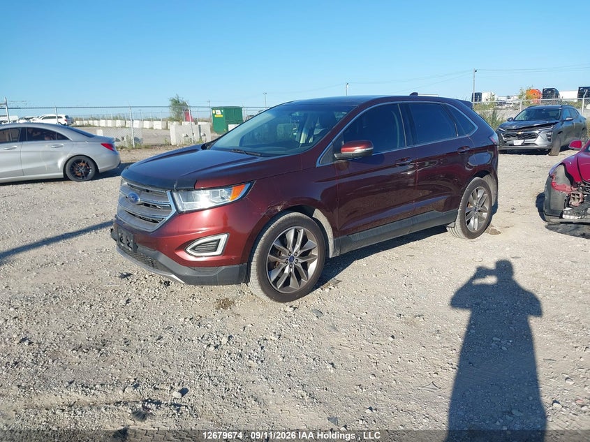 Vin: 2fmpk4k95gbc54996, lot: 3083662, ford edge titanium 20162