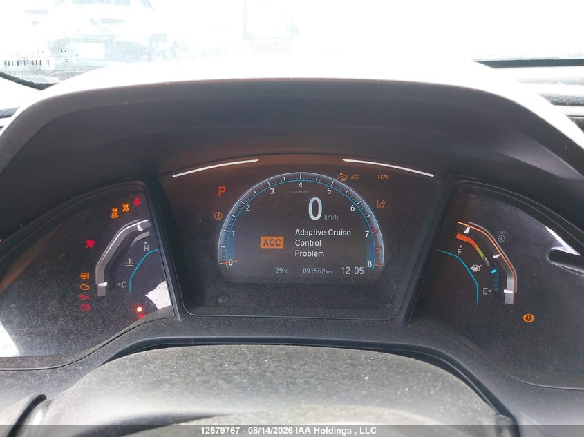 2019 HONDA CIVIC SEDAN 2.0L I-4 DOHC, VVT, 158HP