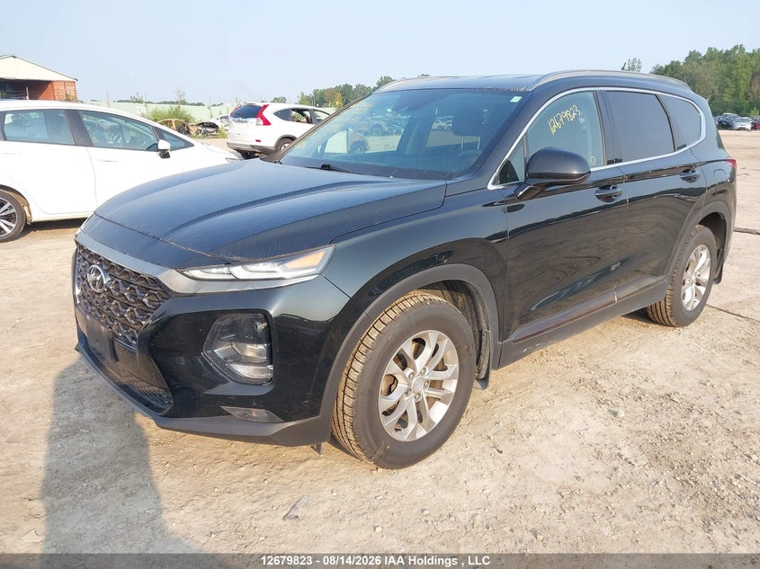 2019 Hyundai Santa Fe, Right Side, IAAI, VIN 5NMS2CAD3KH028996 — photo 2