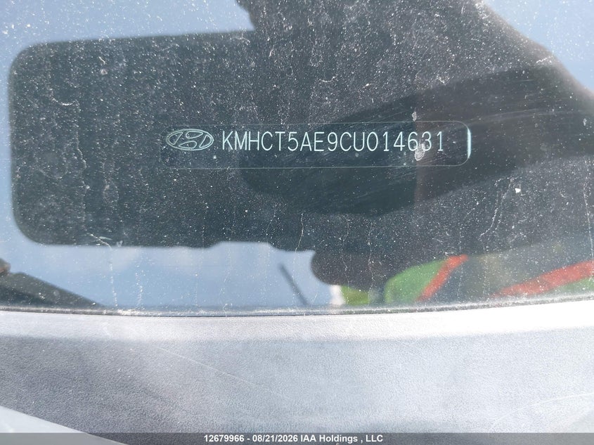 2012 HYUNDAI ACCENT HATCHBACK 1.6L I4 FI DOHC 16V NF4
