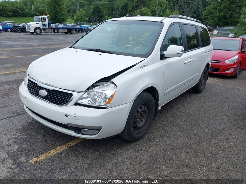 2014 Kia Sedona, Front, IAAI, VIN KNDMG4C79E6560889 — photo 2