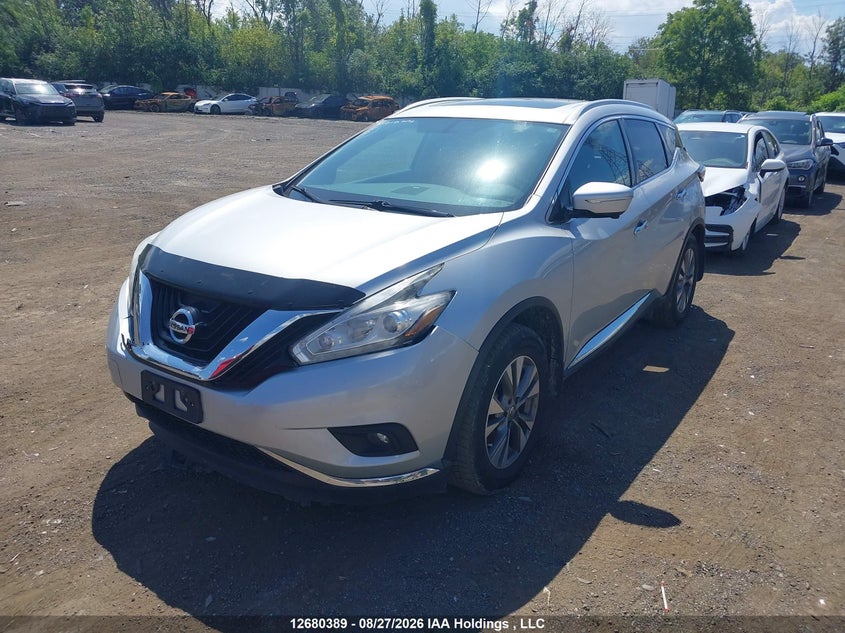 2015 Nissan Murano S/Sl/Sv/Platinum, Front, IAAI, VIN 5N1AZ2MH0FN247998 — photo 2