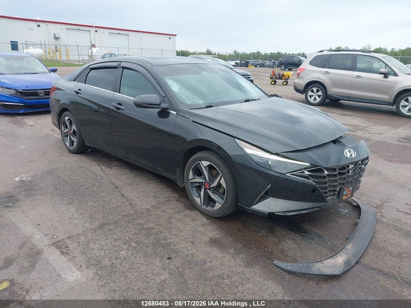 2023 Hyundai Elantra Luxury Ivt, Удар спереди, IAAI, VIN KMHLN4AG6PU523751
