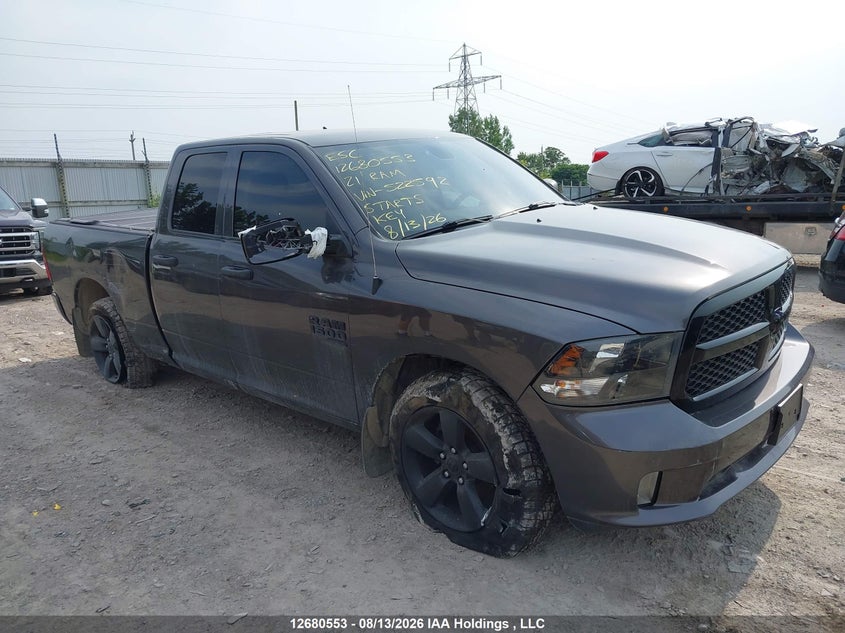 2021 Ram 1500 Classic Tradesman, Изъятое, IAAI, VIN 1C6RR7FG2MS522592